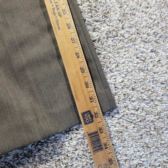 Banana Republic Pants Mens 35x32 Tag 34x32 Brown Pinstripe Poly Blend Tags - Picture 4 of 9